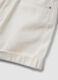 White pure cotton denim shorts_5