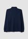 Navy stretch-cotton long-sleeve polo shirt, regular fit_6