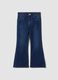 Girls&rsquo; blue flared jeans in stretch cotton and viscose_0