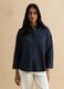 Oversized fit long shirt in pure blue denim cotton_0