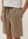 Beige cotton-linen blend pyjama shorts, regular fit_3