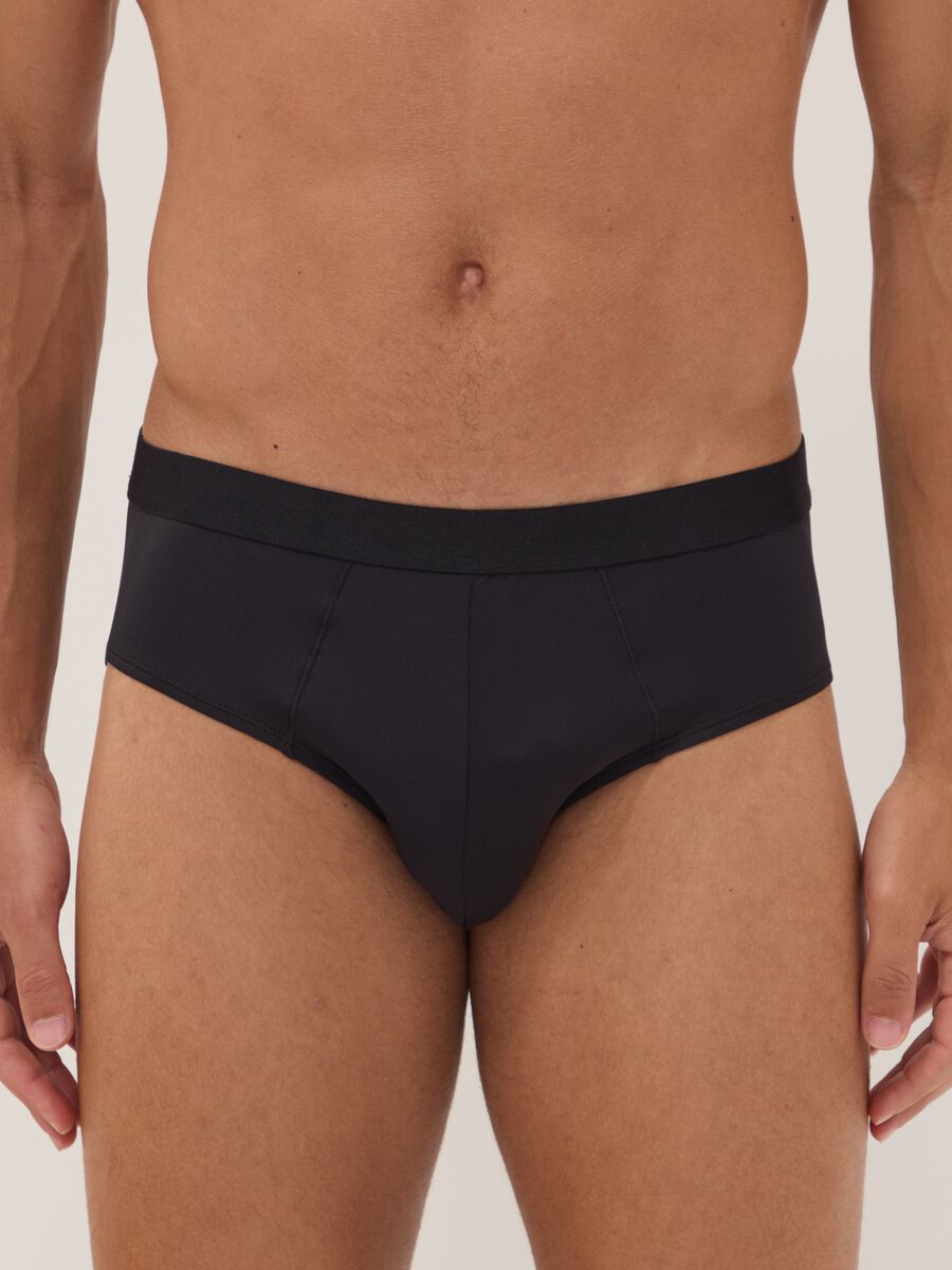 Tripack di slip neri in microfibra elasticizzato_1