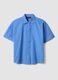 Azure pure cotton oversized fit shirt_4