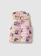 Multicolour mixed girl's regular fit gilet with hood_0