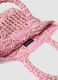 Multicoloured pure paper fabric bag for girls with shoulder strap_2