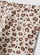 Beige stretch cotton leggings with animal print_1
