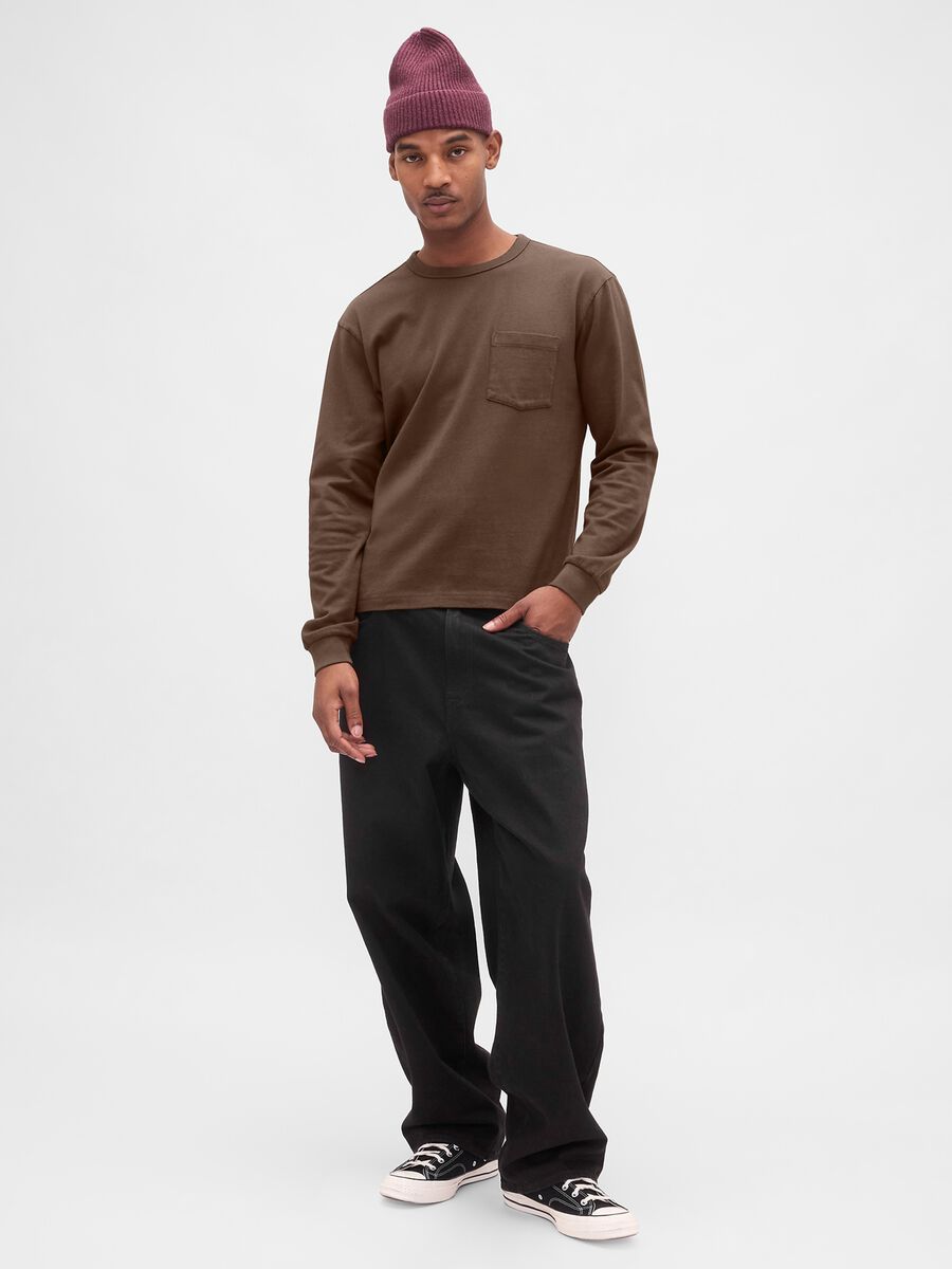 Brown Cotton Long Sleeve Shirt_2