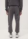 Grey cotton-blend joggers with drawstring and Chicago Bulls print_2