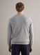 Regular fit grey crewneck sweater in pure cotton_3