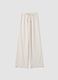 Beige stretch-fabric palazzo trousers_4