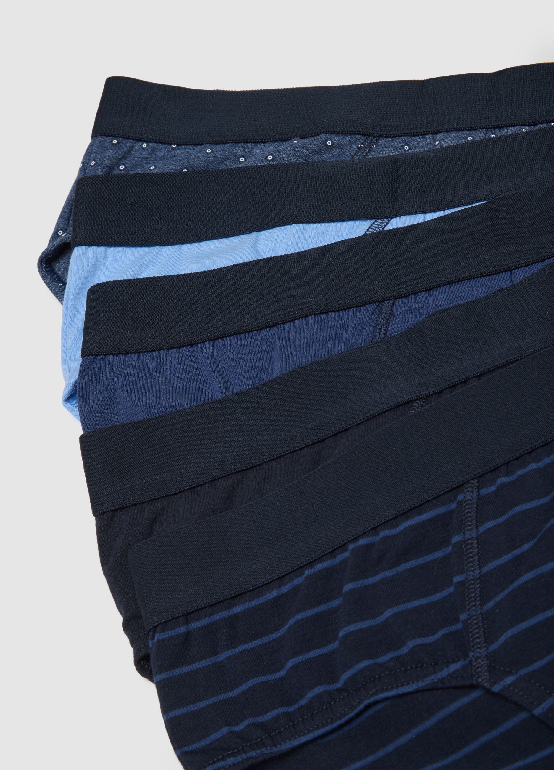 Pack of multicolour regular fit stretch cotton briefs