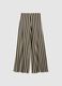 Multicolour striped regular fit viscose blend trousers_4