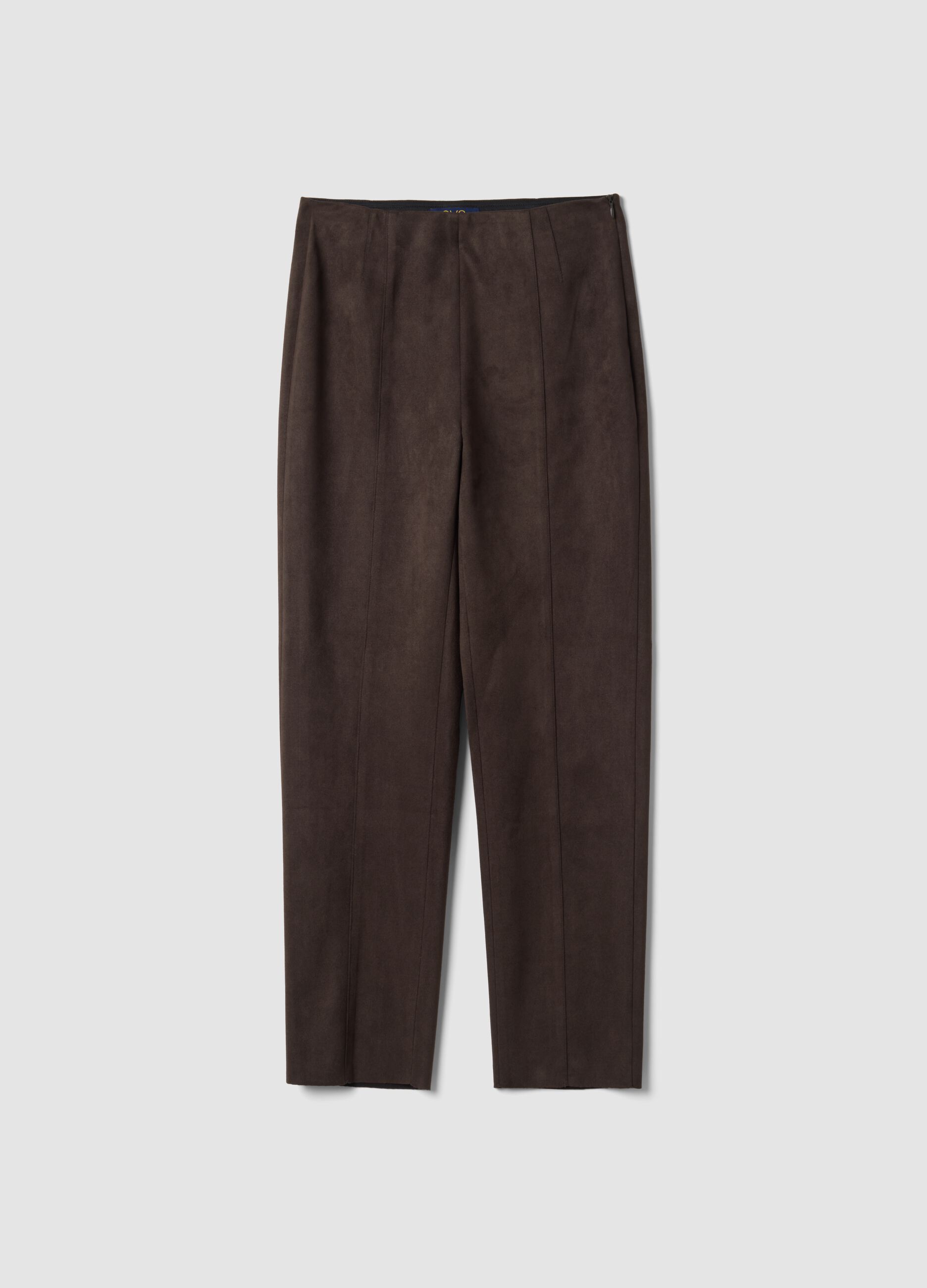 Green slim-fit stretch leggings