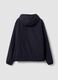 Navy blue hooded jacket with zip_2