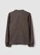 Brown stretch viscose shirt with Mandarin collar_5