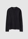 Black pure cotton regular fit top with buttons_4
