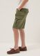 Green stretch cotton cargo shorts_2