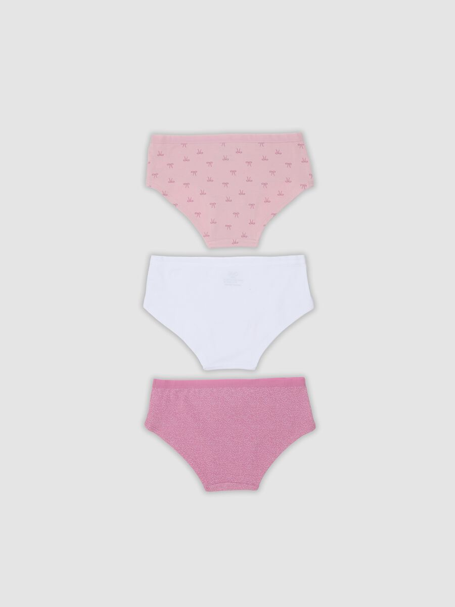 Girls&rsquo; 3-pack multicolour organic stretch cotton briefs_1