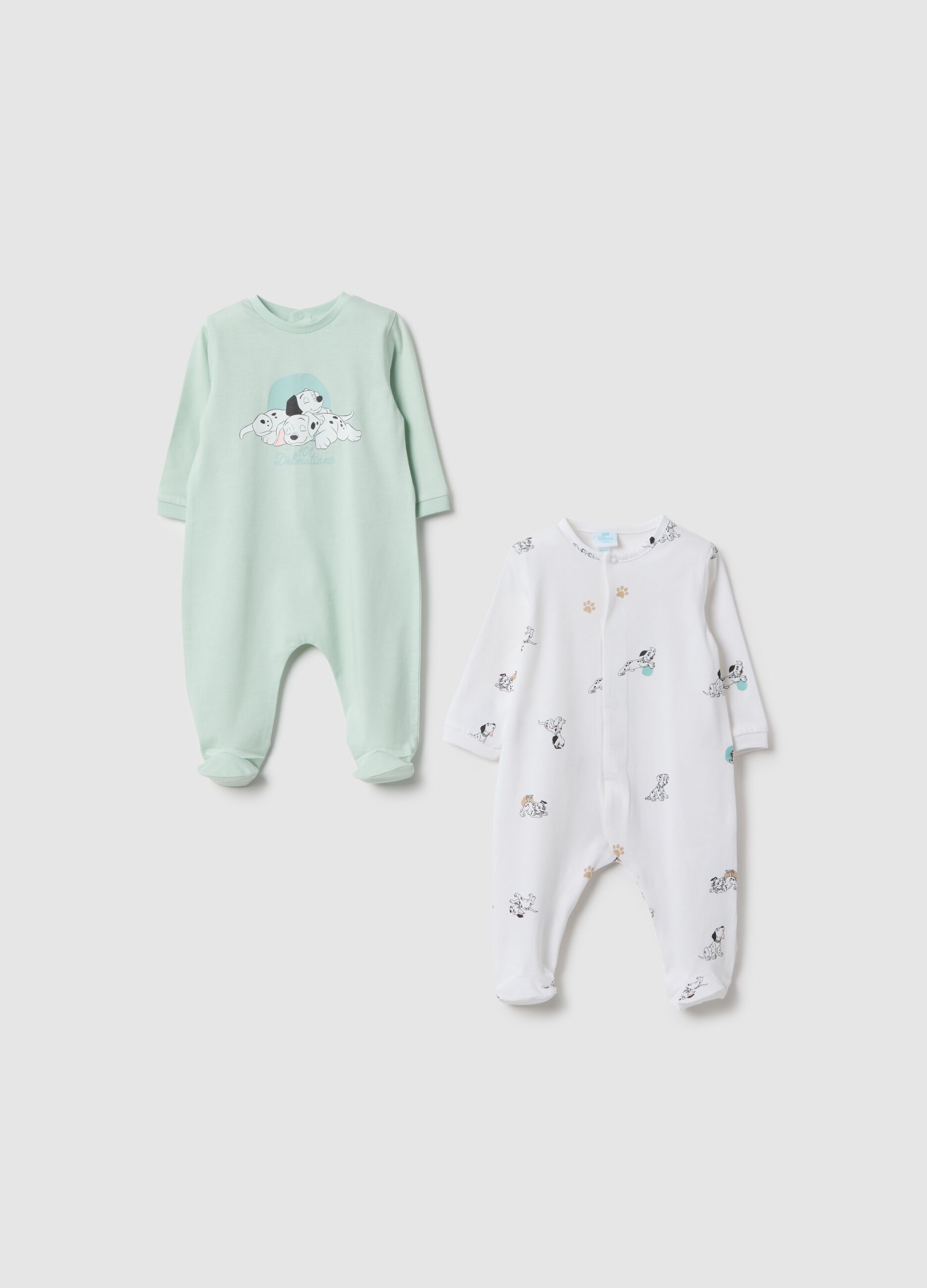 Disney multicolour newborn cotton sleepsuits twin pack