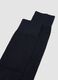 Multipack of five long navy blue socks in stretch organic cotton_1