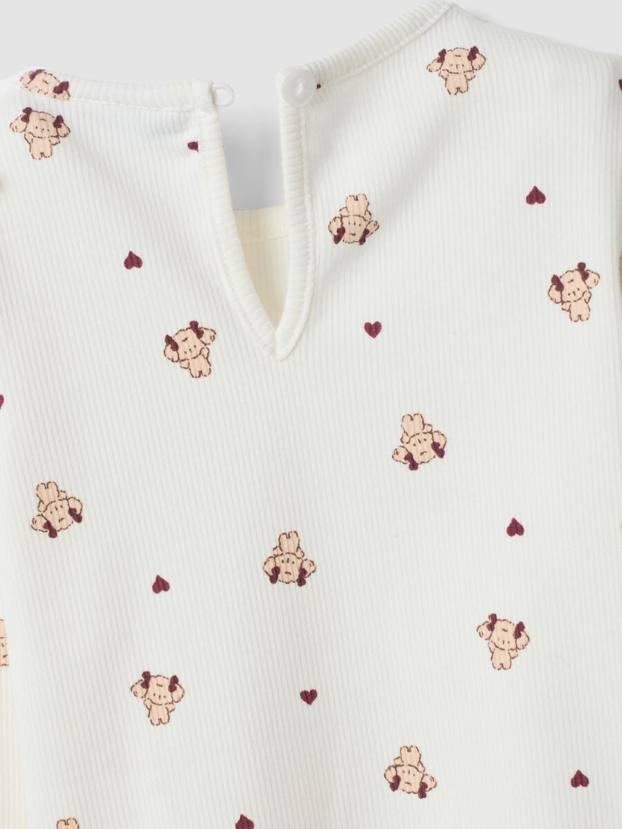 White organic stretch cotton crew-neck T-shirt_3