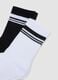 Three-pack of multicolour striped socks in stretch organic cotton_2