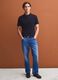 Black genuine leather belt with metal buckle_3