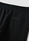 Jogger neri in misto cotone con fondo a polsino e coulisse_1