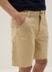 Beige pure cotton Bermuda shorts_3