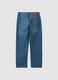 Light blue pure cotton straight-fit denim jeans_6