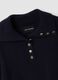 Blue ribbed viscose-blend top with collar_1