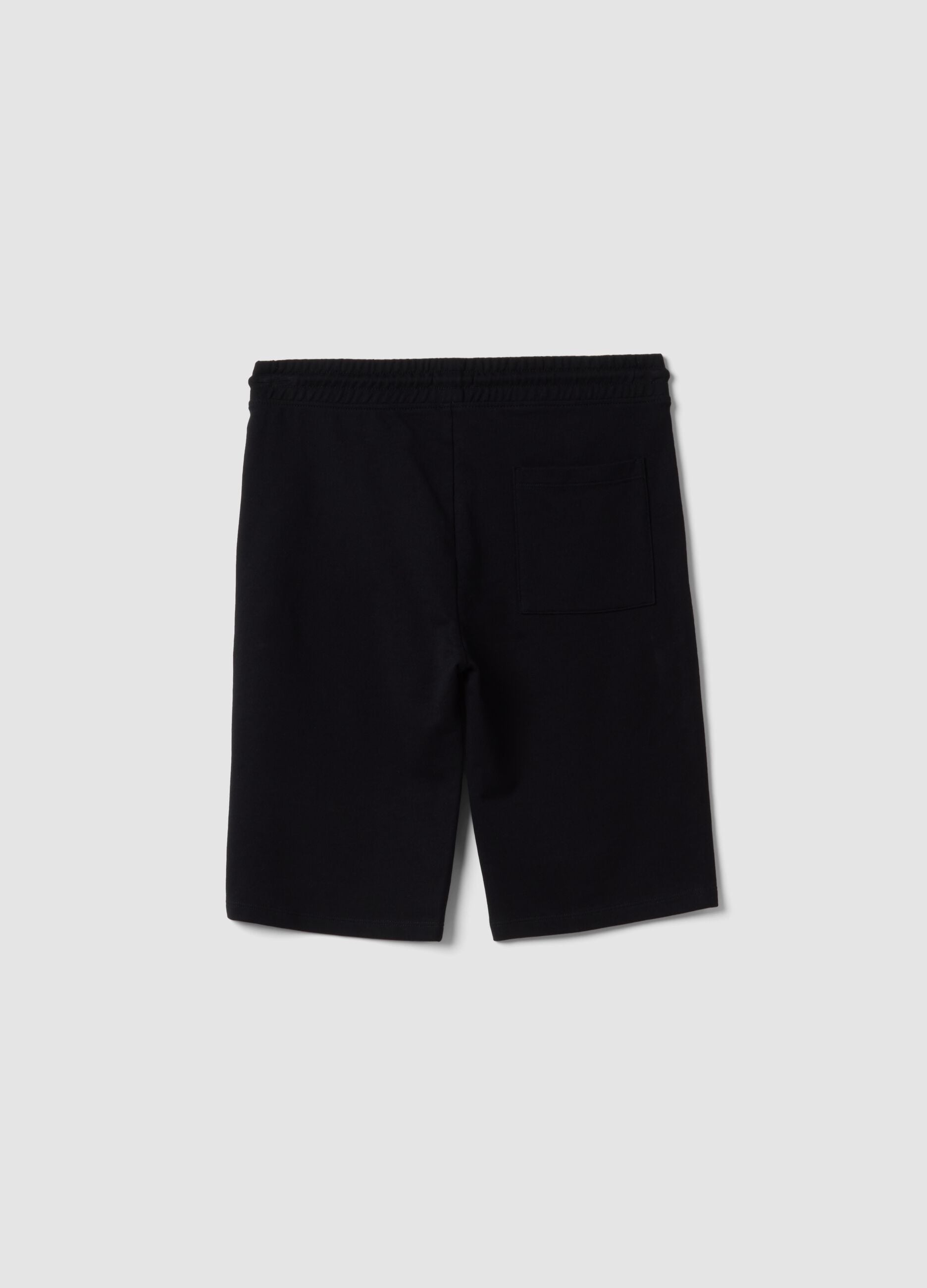 Black cotton-blend boys&rsquo; comfort-fit shorts