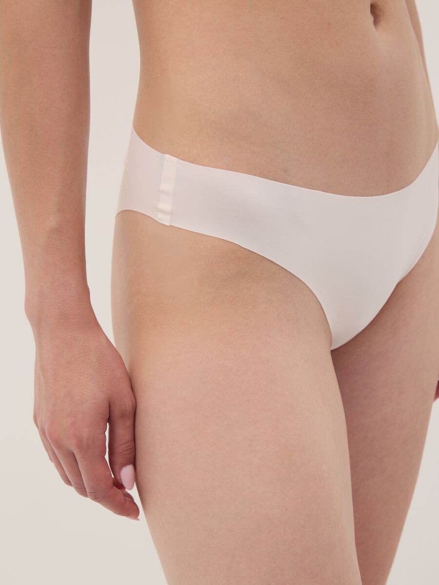 Pink stretch-fabric briefs with regular waist_3