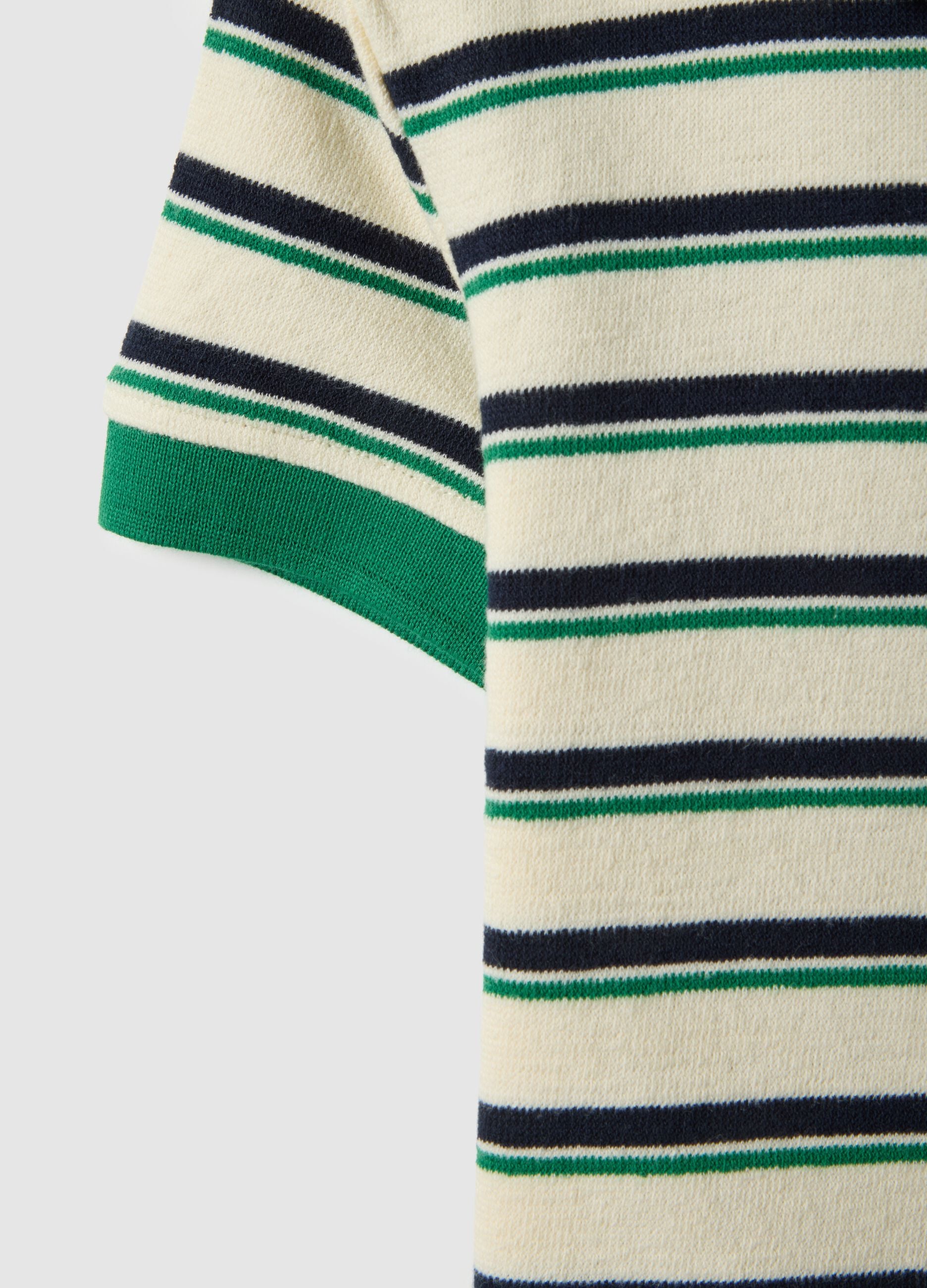 Children's multicolour striped cotton blend polo regular fit