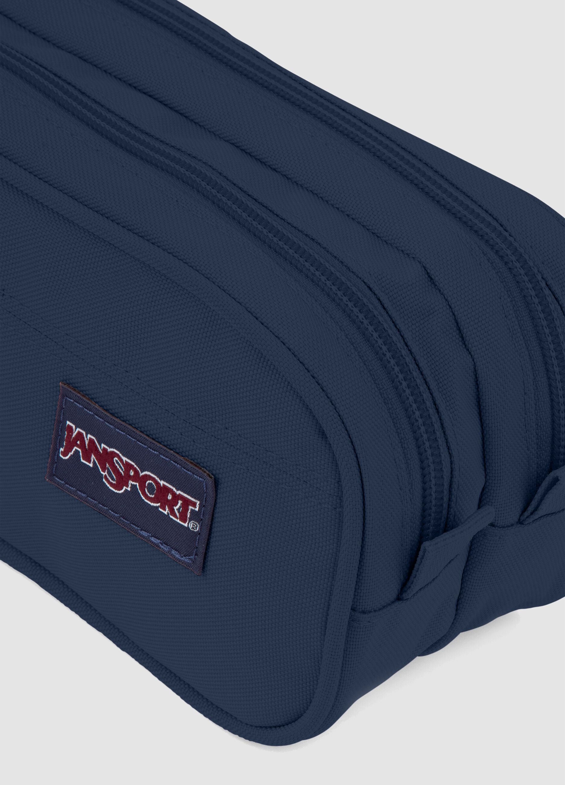 Blue double-compartment pencil case