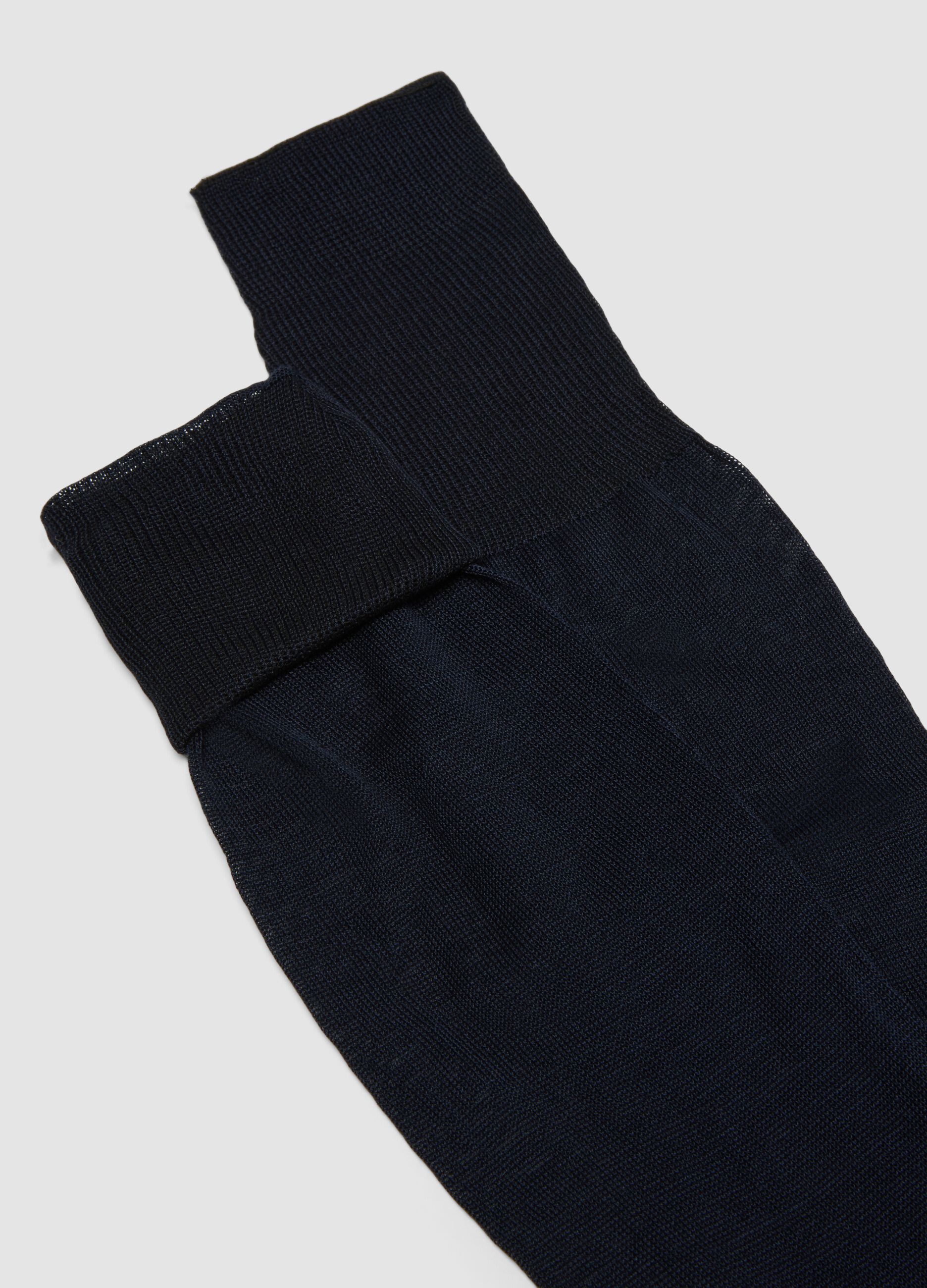 3-pack of long blue socks in pure cotton Fil d&rsquo;&Eacute;cosse