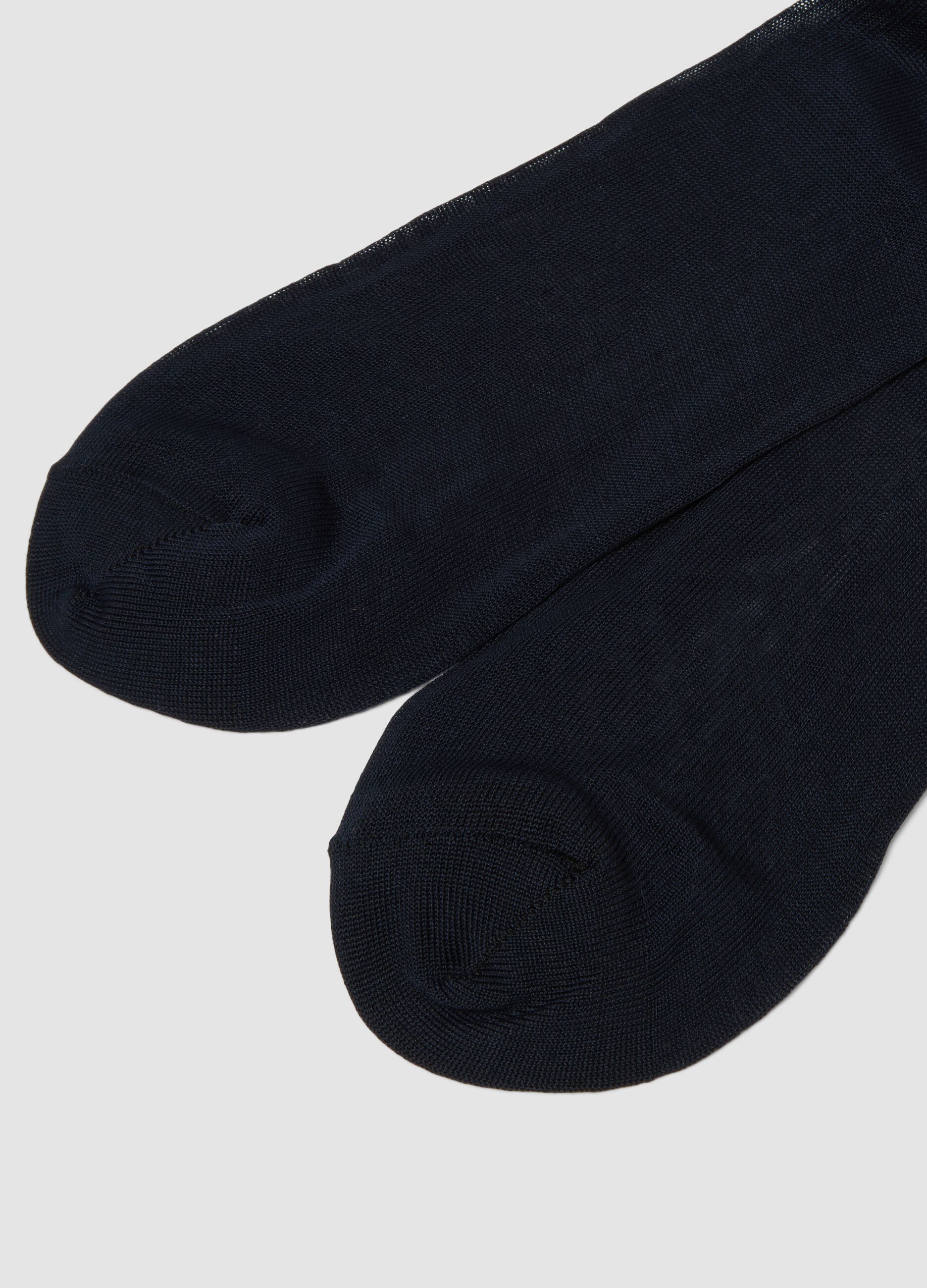 3-pack of long blue socks in pure cotton Fil d&rsquo;&Eacute;cosse