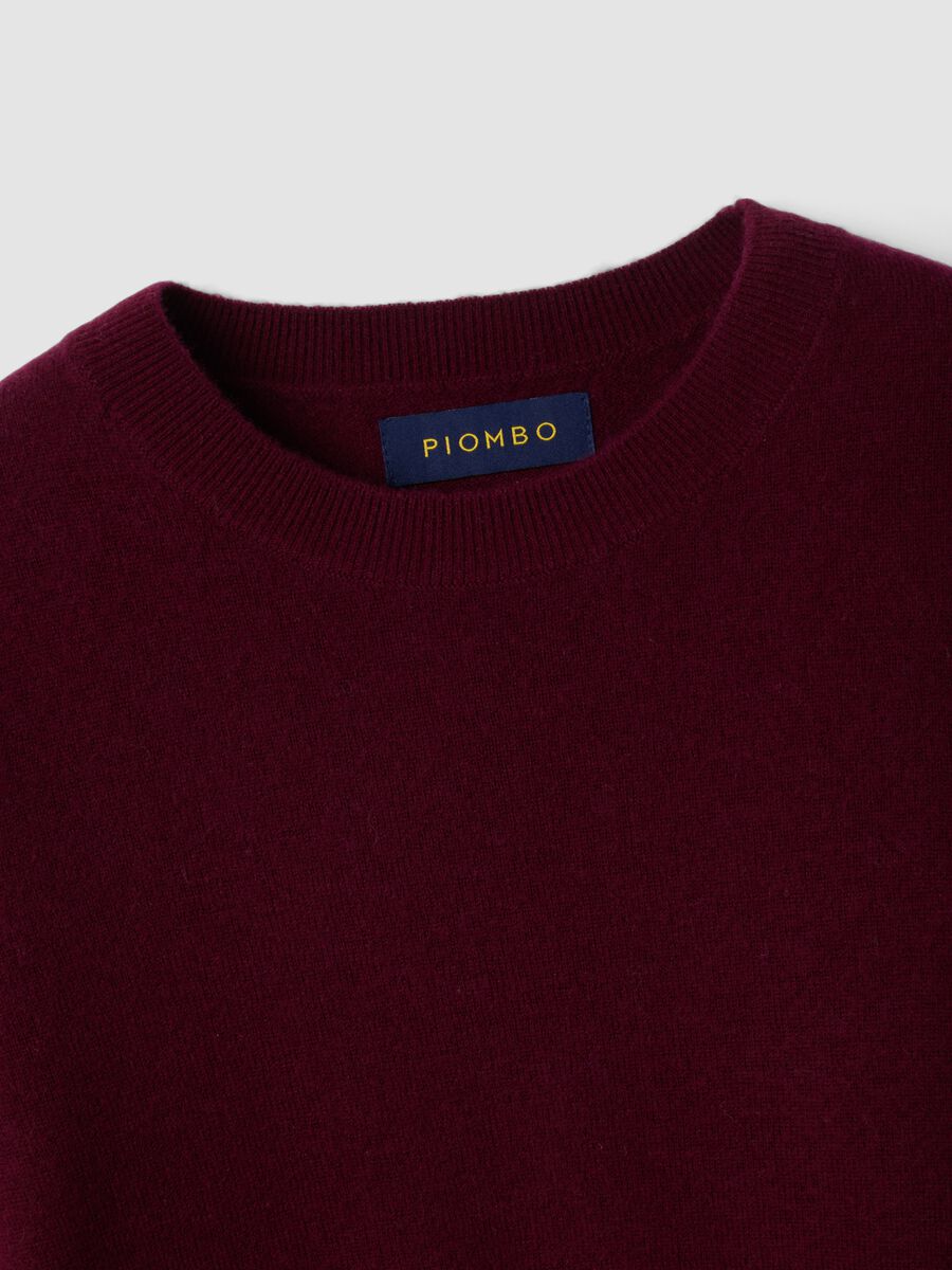 Red pure wool crew-neck jumper_1