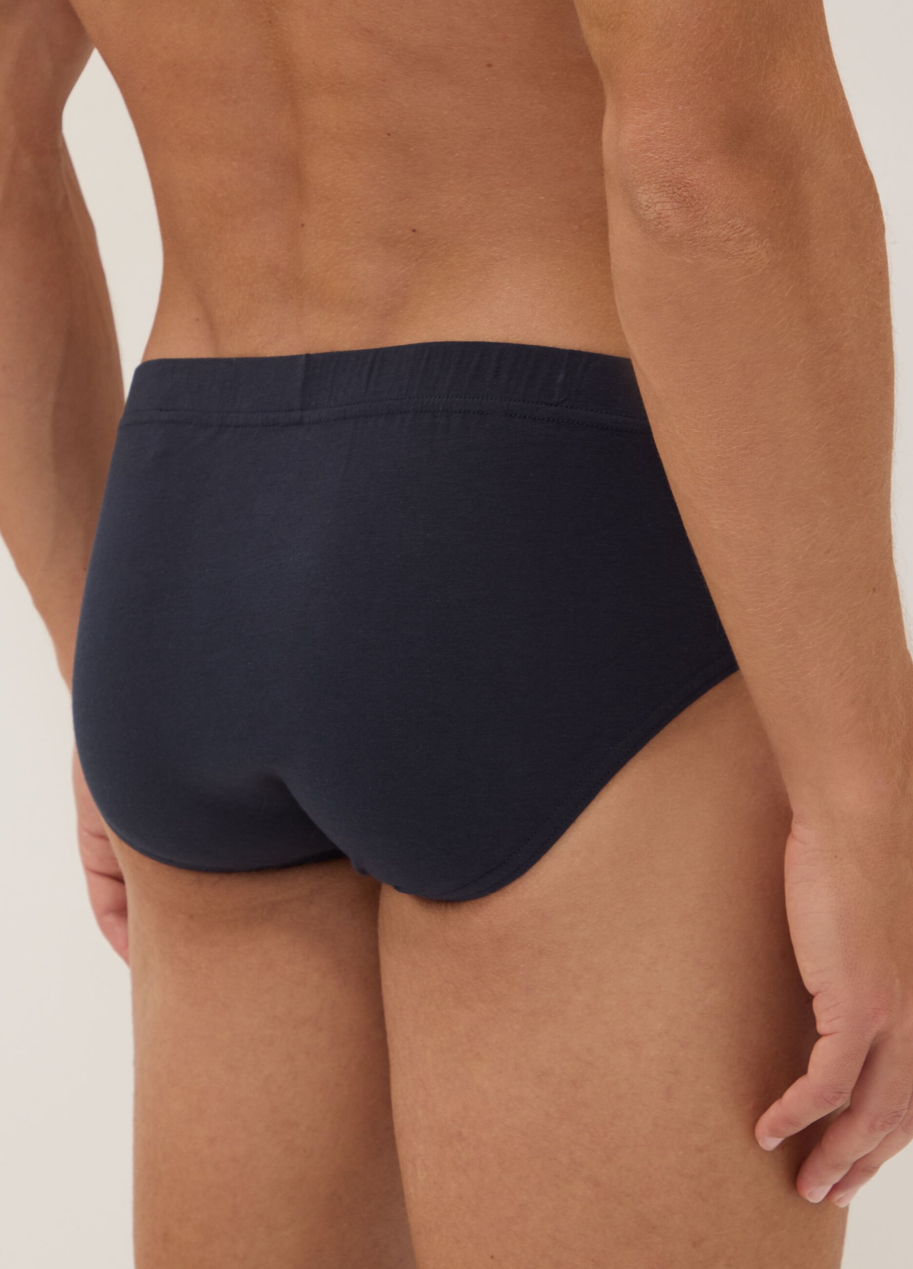 Blue organic cotton briefs