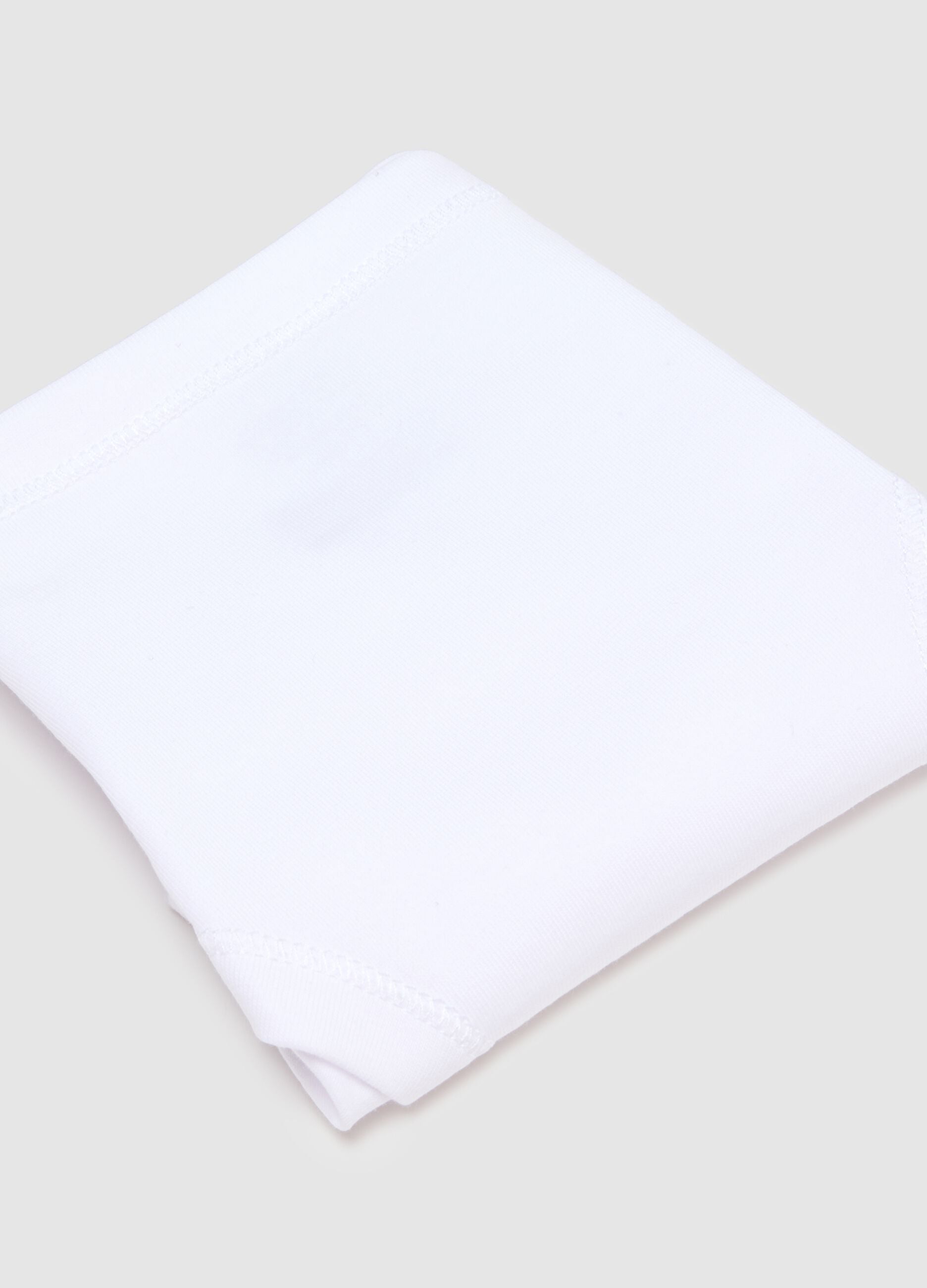 Girls' White Stretch Cotton Briefs