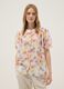 Multicolour lyocell-blend blouse with short sleeves_0