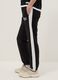 Multicolour striped cotton blend jogger trousers, regular fit with logo_3