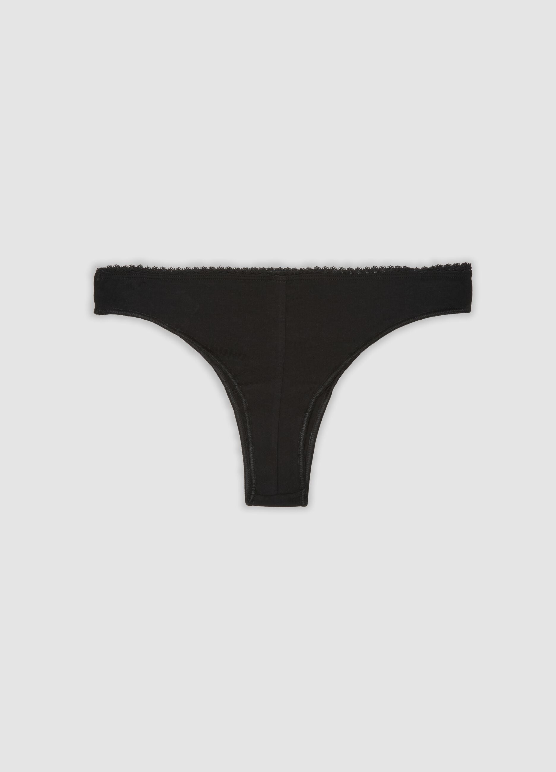 3-pack of black Brazilian briefs in stretch organic cotton