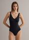 Blue stretch fabric swimsuit_1