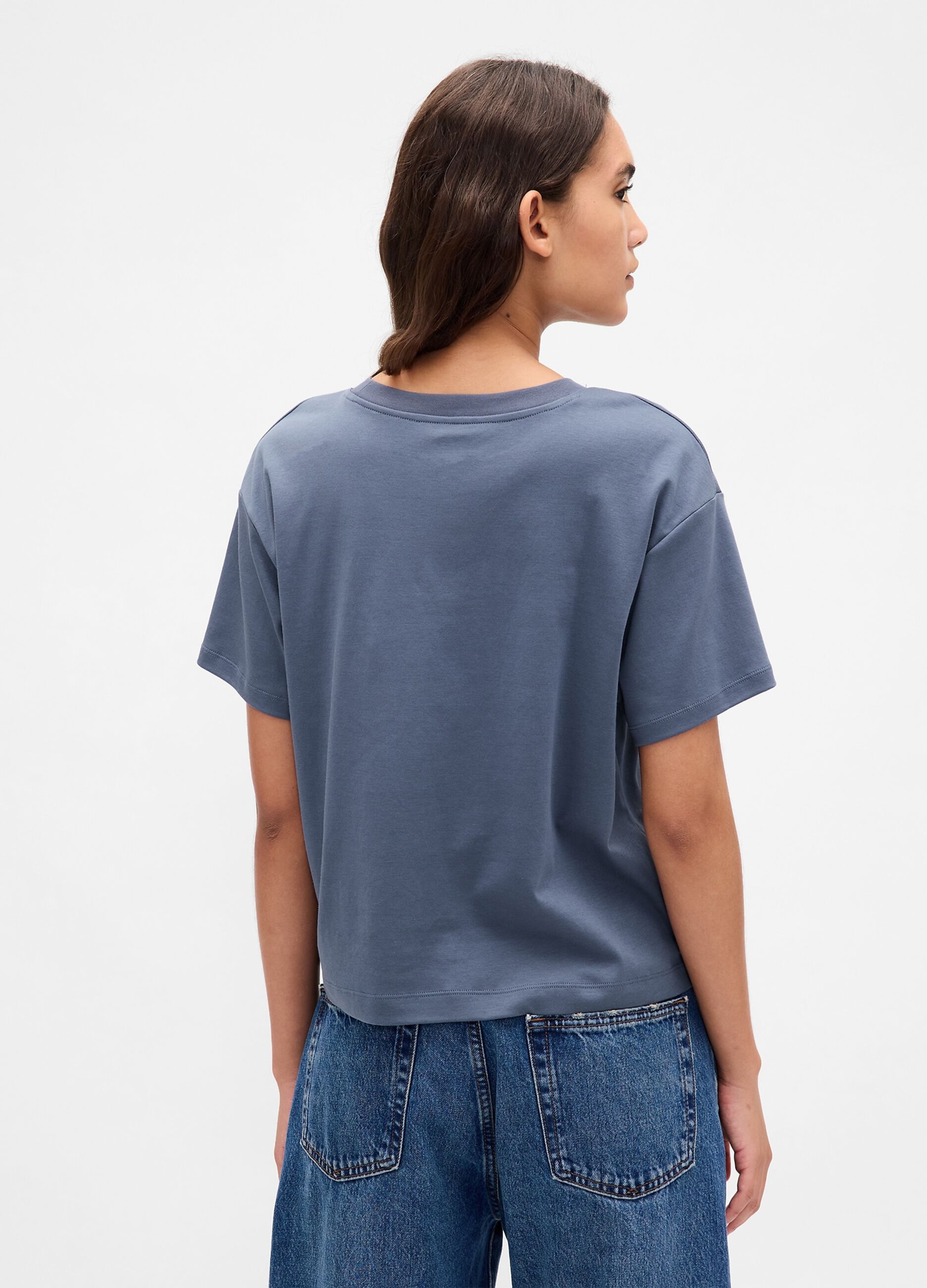 Blue Cotton T-shirt