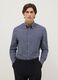 Blue cotton blend regular fit easy iron shirt_0