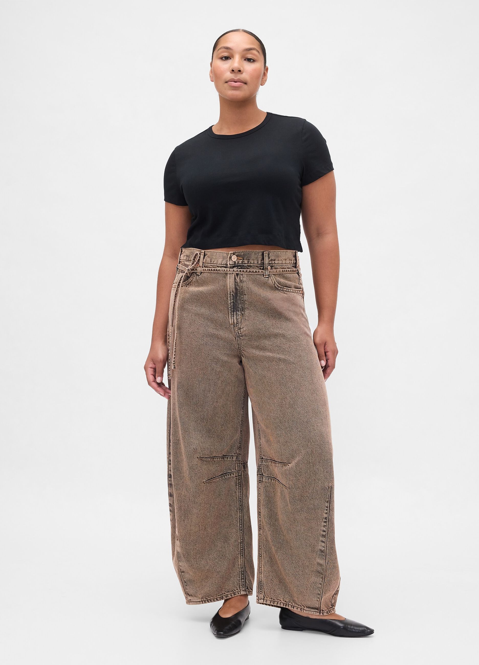 Jeans wide leg in denim