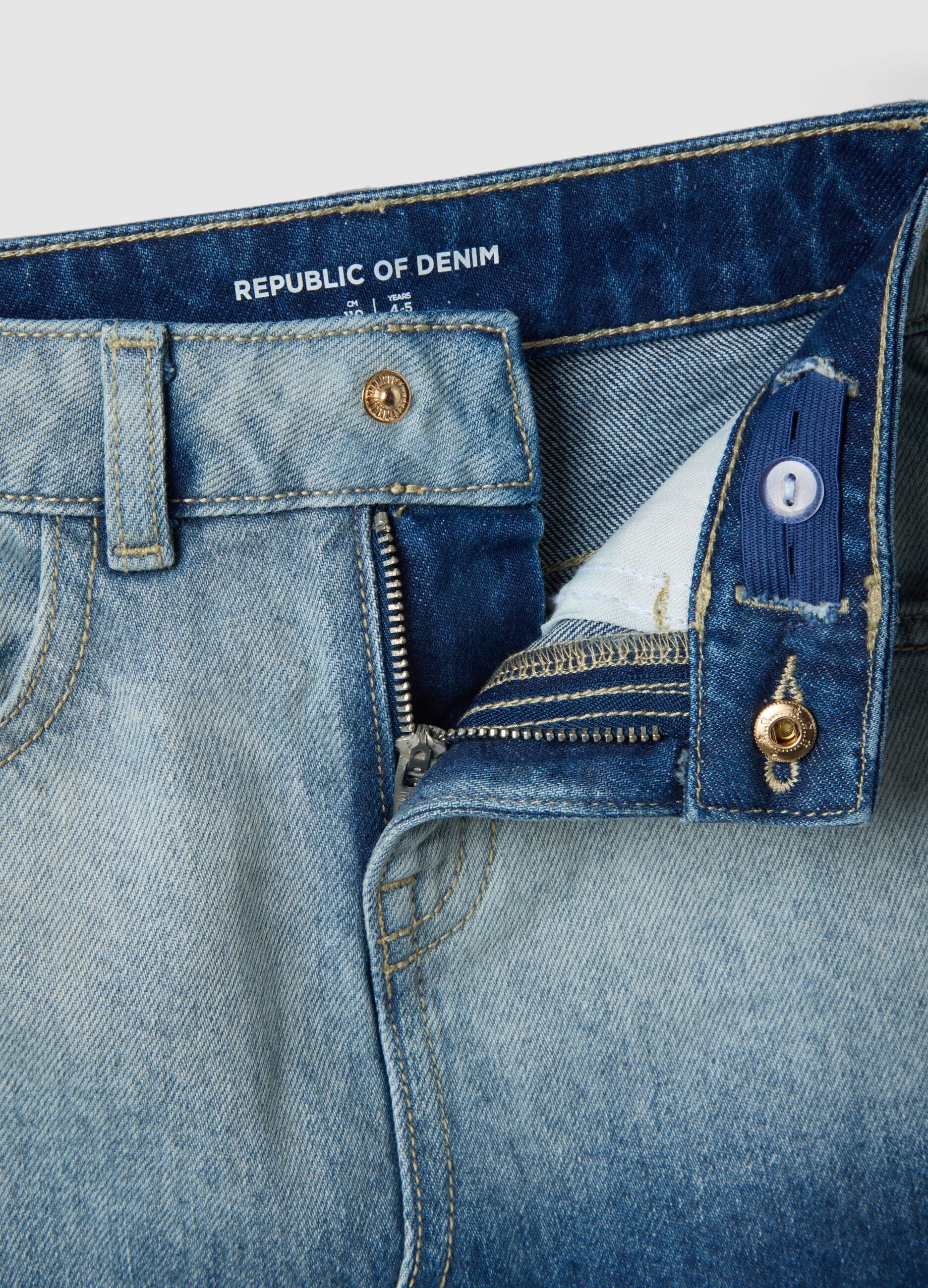 Gonna in puro cotone denim regular fit per bambina