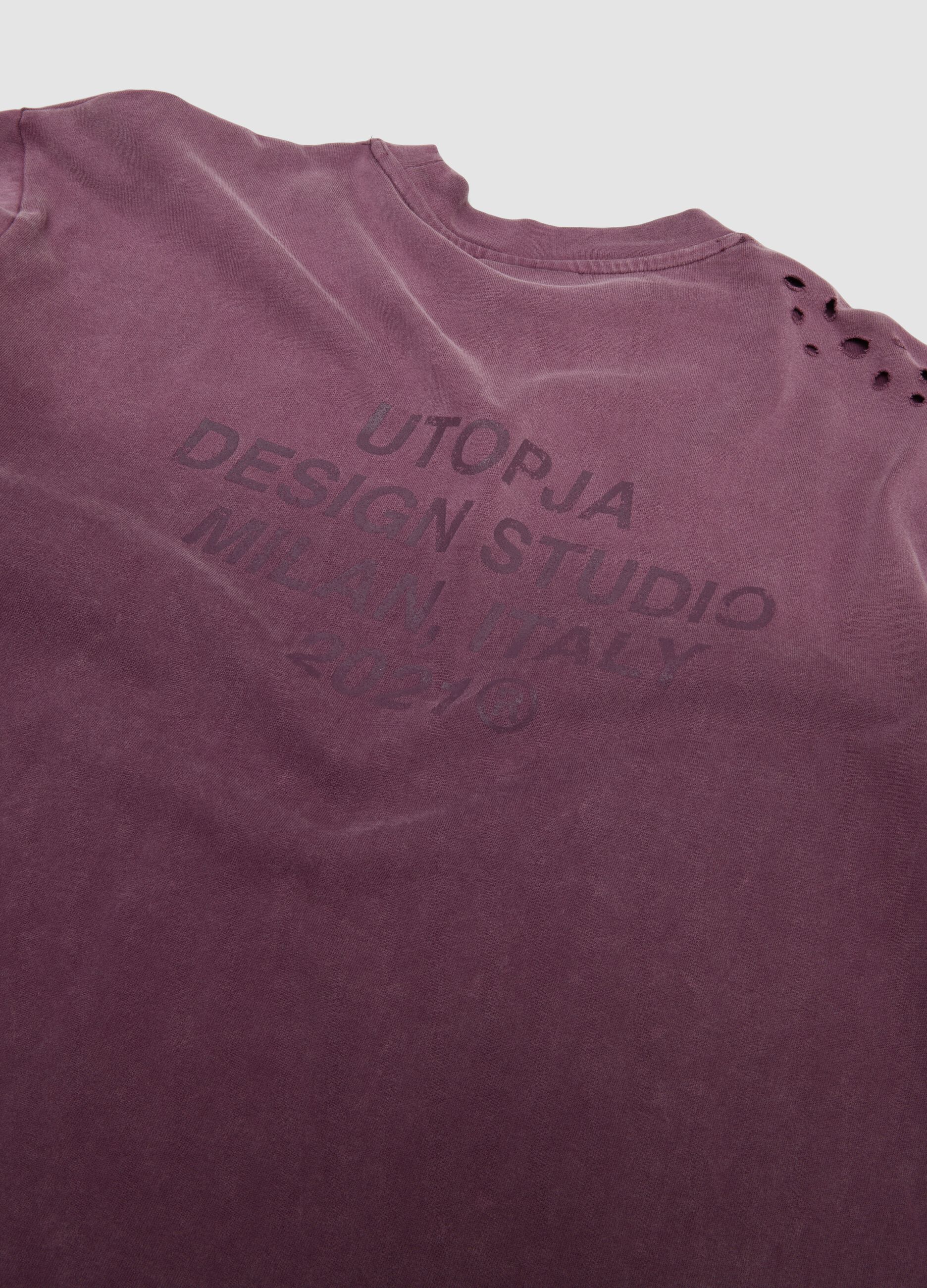 Double Long-Sleeve Sunfaded Burgundy