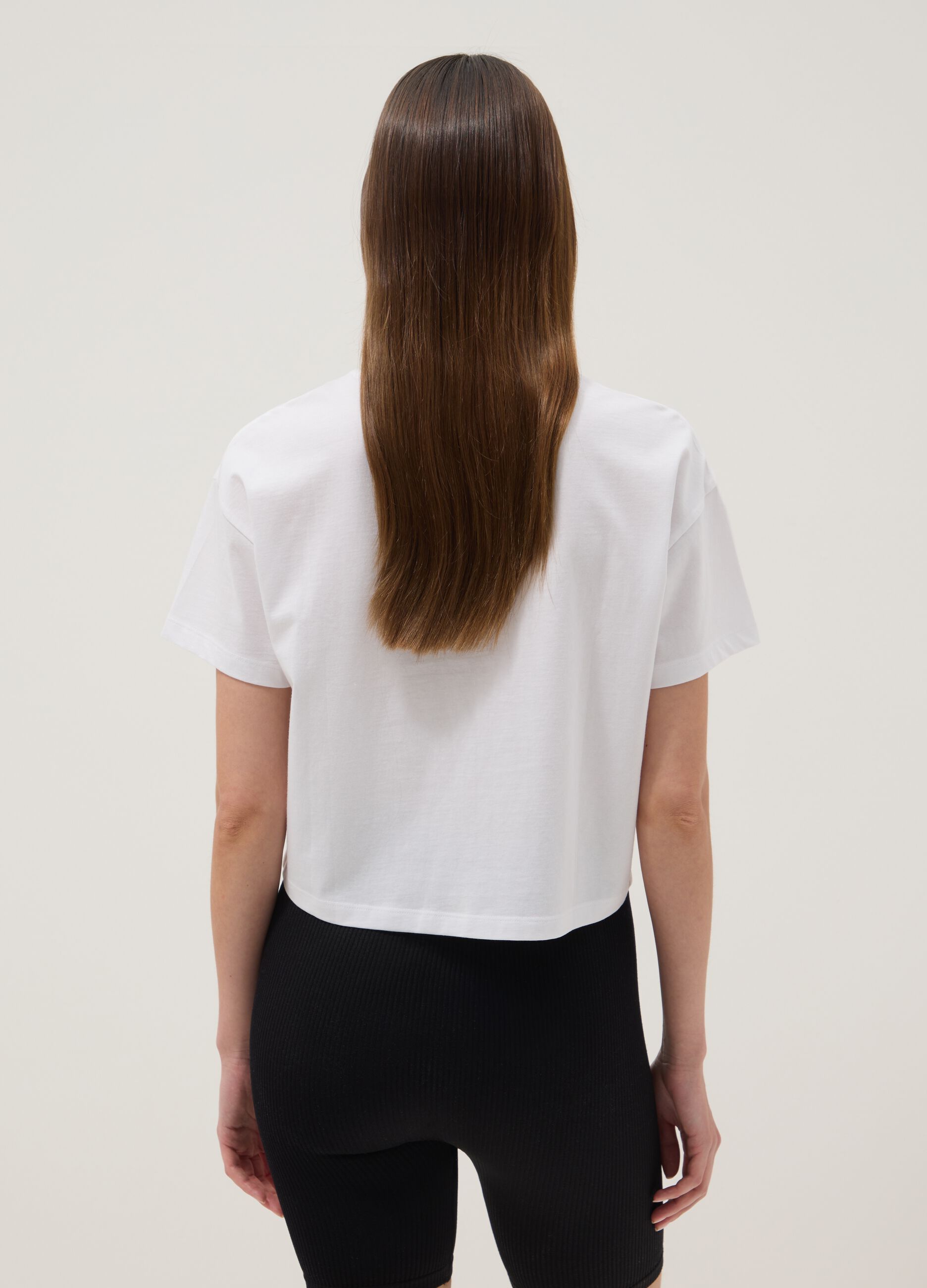 Pure White Cotton T-shirt Regular Fit with Everlast Print